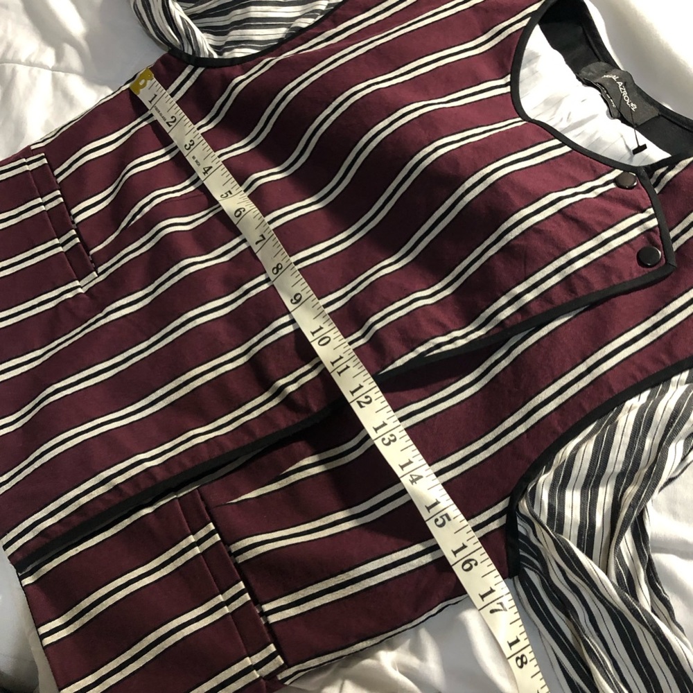 Yigal azrouel linen blend colorblock stripes Moto jacket - Picture 7 of 12